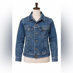 Vintage Lee USA Denim Jacket Classic Trucker Faded Blue youth 14